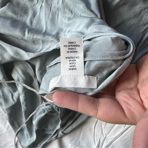 H&M bluish grey slinky tank top with crystal straps size medium - Picture 7 of 7